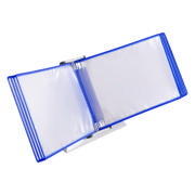 Mounted Empty Tarifold Metal Desk Display Unit, A4, with Side Stops, for 10 Pockets