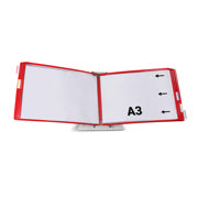 Mounted Empty Tarifold Metal Desk Display Unit, A4, with Side Stops, for 10 Pockets