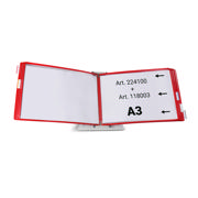 Mounted Empty Tarifold Metal Desk Display Unit, A4, with Side Stops, for 10 Pockets