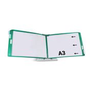 Mounted Empty Tarifold Metal Desk Display Unit, A4, with Side Stops, for 10 Pockets
