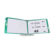 Mounted Empty Tarifold Metal Desk Display Unit, A4, with Side Stops, for 10 Pockets