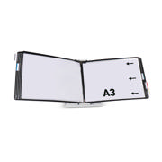 Mounted Empty Tarifold Metal Desk Display Unit, A4, with Side Stops, for 10 Pockets