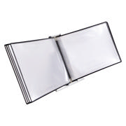 Mounted Empty Tarifold Metal Desk Display Unit, A4, with Side Stops, for 10 Pockets