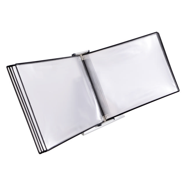 Mounted Empty Tarifold Metal Desk Display Unit, A4, with Side Stops, for 10 Pockets