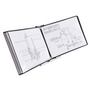 Mounted Empty Tarifold Metal Desk Display Unit, A4, with Side Stops, for 10 Pockets