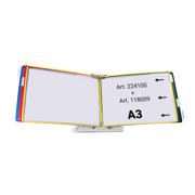 Mounted Empty Tarifold Metal Desk Display Unit, A4, with Side Stops, for 10 Pockets