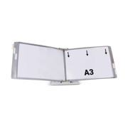 Mounted Empty Tarifold Metal Desk Display Unit, A4, with Side Stops, for 10 Pockets