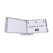 Mounted Empty Tarifold Metal Desk Display Unit, A4, with Side Stops, for 10 Pockets