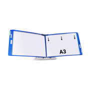 Mounted Empty Tarifold Metal Desk Display Unit, A4, with Side Stops, for 10 Pockets