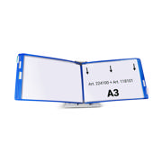 Mounted Empty Tarifold Metal Desk Display Unit, A4, with Side Stops, for 10 Pockets