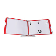 Mounted Empty Tarifold Metal Desk Display Unit, A4, with Side Stops, for 10 Pockets