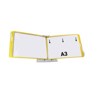 Mounted Empty Tarifold Metal Desk Display Unit, A4, with Side Stops, for 10 Pockets