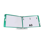 Mounted Empty Tarifold Metal Desk Display Unit, A4, with Side Stops, for 10 Pockets