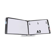 Mounted Empty Tarifold Metal Desk Display Unit, A4, with Side Stops, for 10 Pockets