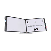 Mounted Empty Tarifold Metal Desk Display Unit, A4, with Side Stops, for 10 Pockets