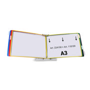 Mounted Empty Tarifold Metal Desk Display Unit, A4, with Side Stops, for 10 Pockets