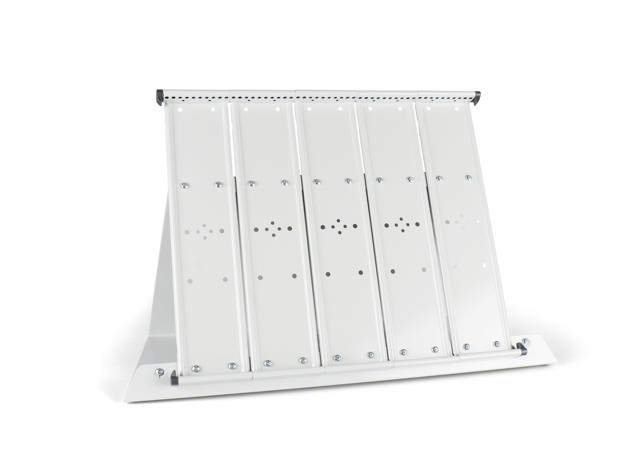 Mounted Empty Tarifold Metal Desk Display Unit, A4, with Side Stops, for 50 Pockets