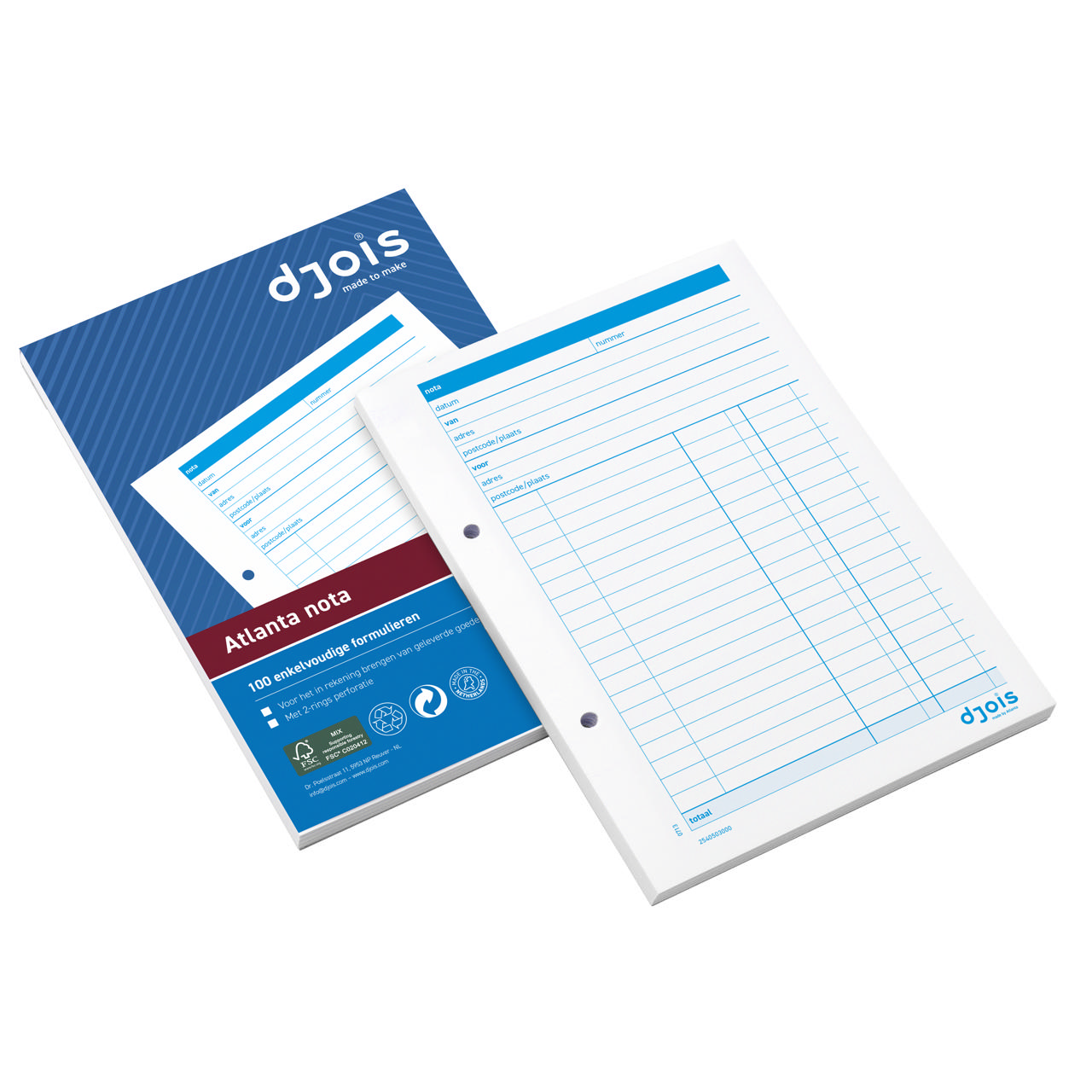 Atlanta Invoice Block, A5, NL Text, FSC®