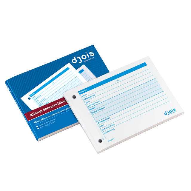 Atlanta Receipt Book, with Carbon Copy, A6, NL Text, FSC®