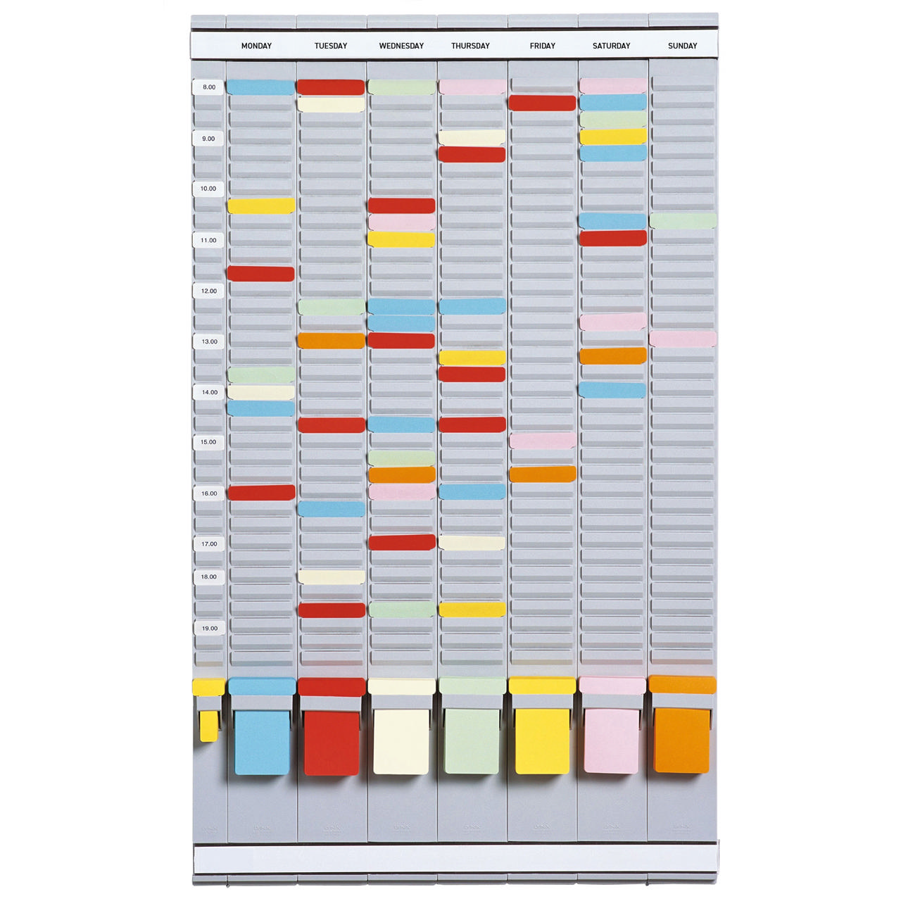 Weekly T-Card Planning Set, Format 2, 35 Slots, 785 x 475 mm