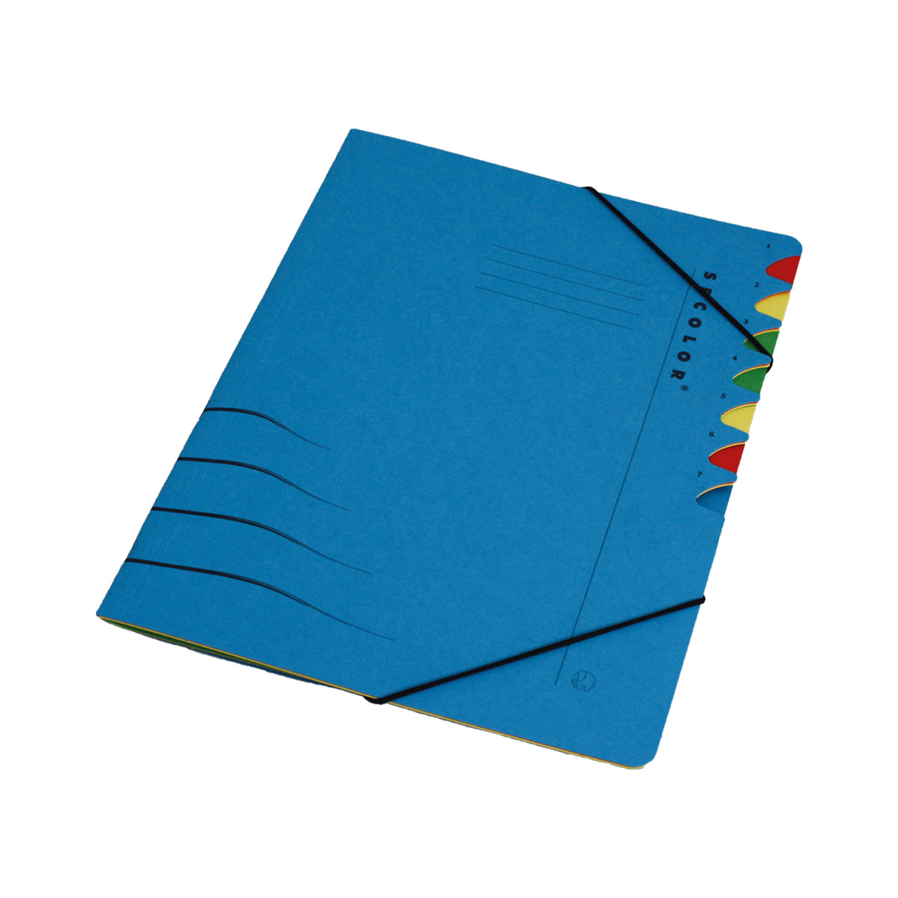 Secolor 7-Tab Sorting Folder, A4, 100% Recycled Cardboard, FSC®