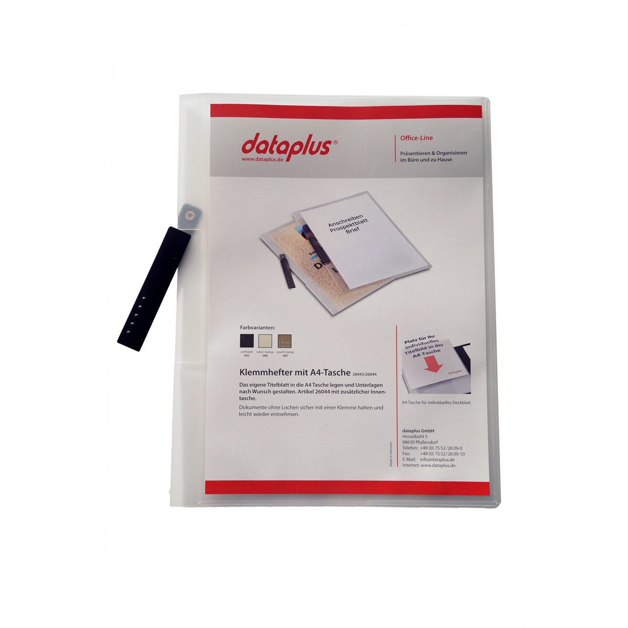 Customisable Report Folder with Clamp, A4