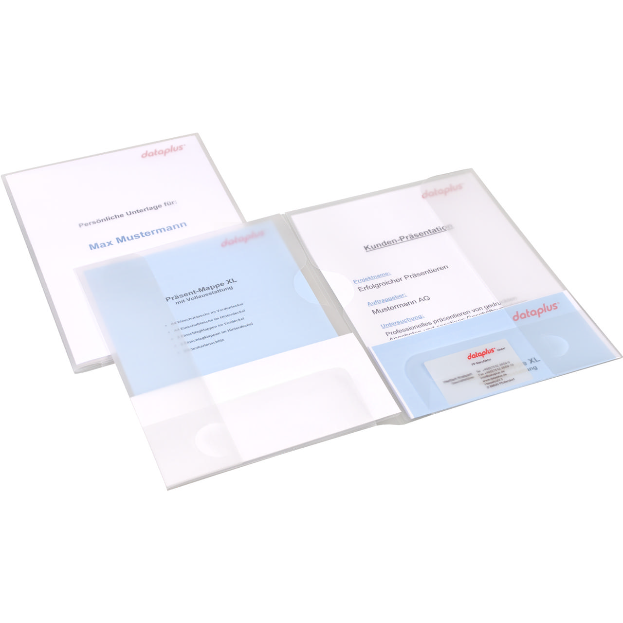 Customisable Quotation Folder, with 2 pockets and 2 Fold-out Flaps, A4