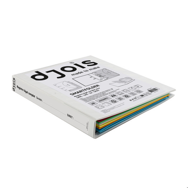 Binder with 6 Smartfolder Perforated Folders with Tabs, Complete Legal Register, A4