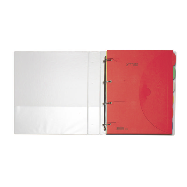 Binder with 6 Smartfolder Perforated Folders with Tabs, Complete Legal Register, A4
