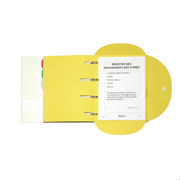 Binder with 6 Smartfolder Perforated Folders with Tabs, Complete Legal Register, A4