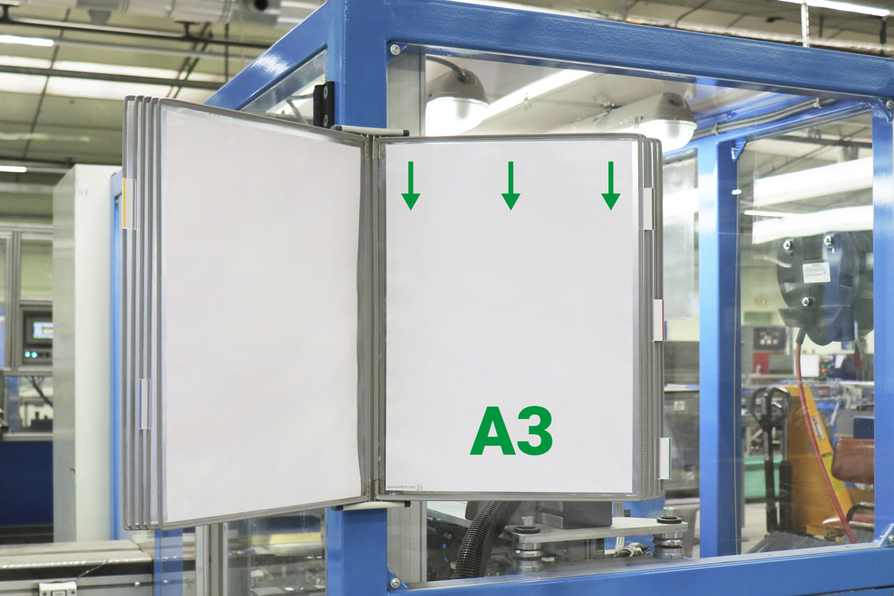 Tarifold Metal Wall Document Display System, A3, 10 Pockets