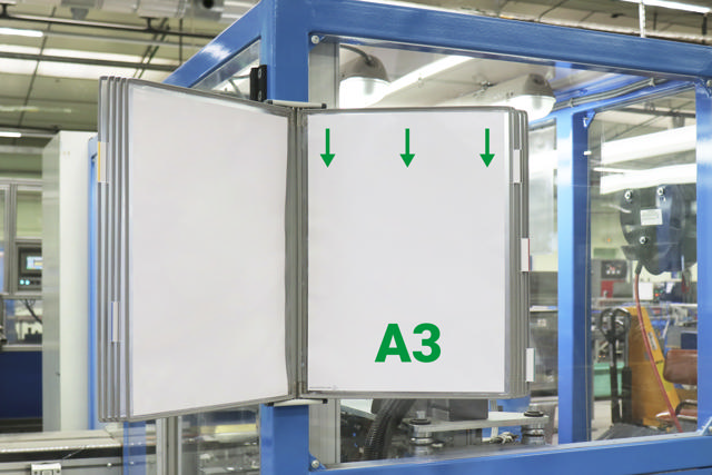 Tarifold Metal Wall Document Display System, A3, 10 Pockets