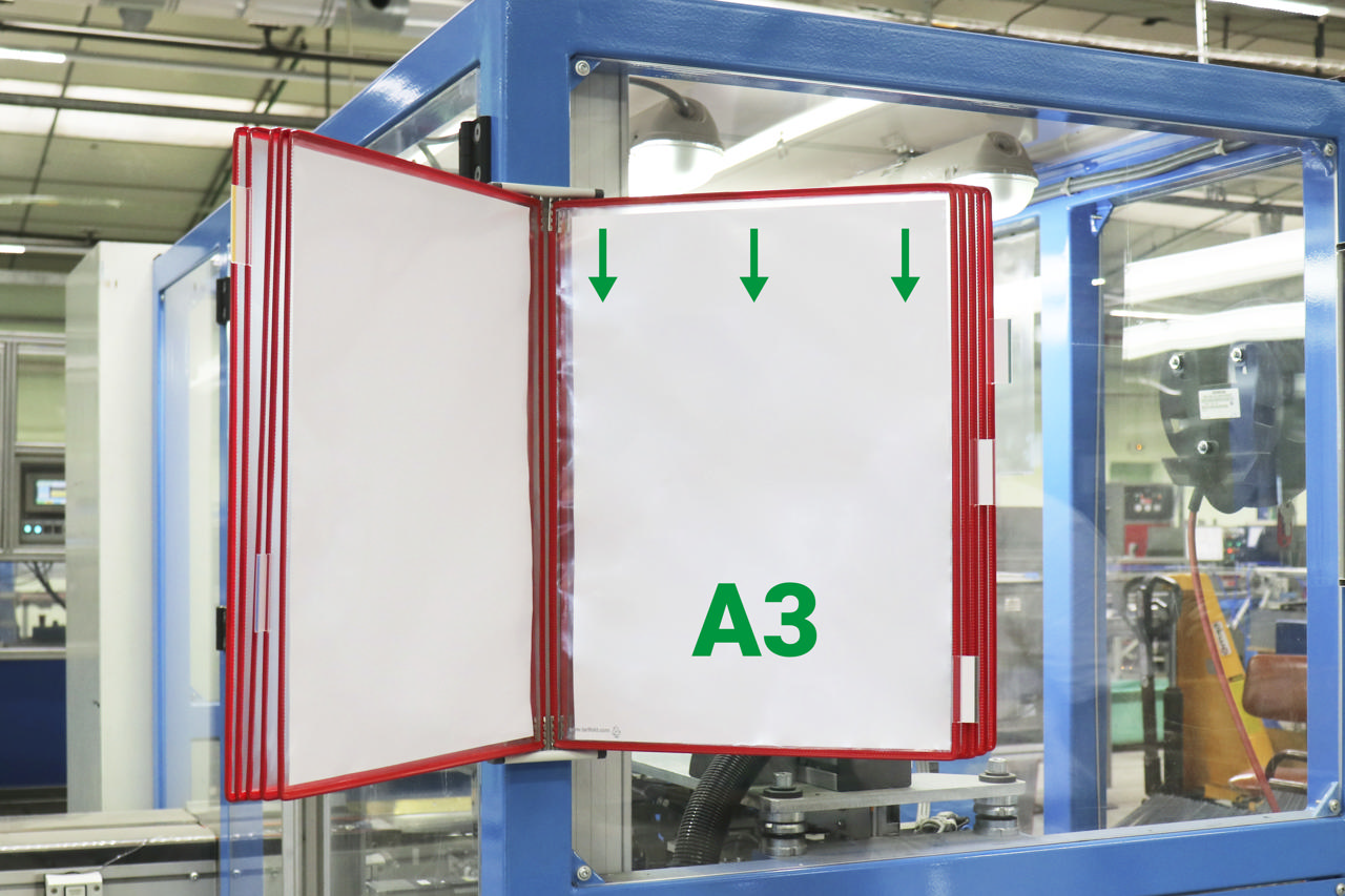 Tarifold Metal Wall Document Display System, A3, 10 Pockets
