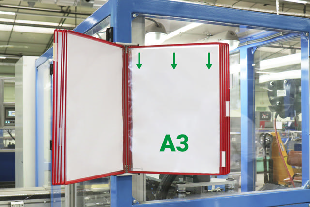Tarifold Metal Wall Document Display System, A3, 10 Pockets