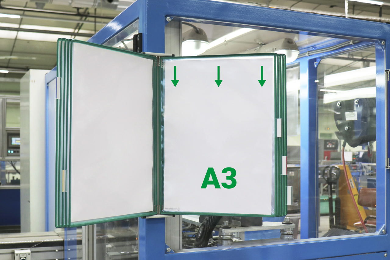 Tarifold Metal Wall Document Display System, A3, 10 Pockets