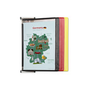 Tarifold Metal Wall Document Display System, A4, 10 Pockets, Germany Colours