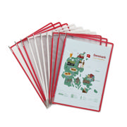 Tarifold Metal Wall Document Display System, A4, 10 Pockets, Denmark Colours