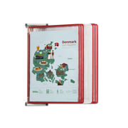 Tarifold Metal Wall Document Display System, A4, 10 Pockets, Denmark Colours