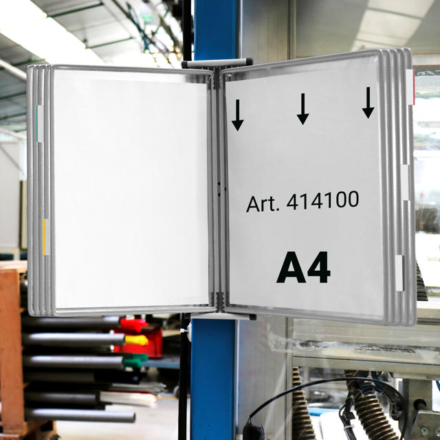 Tarifold Metal Wall Document Display System, A4, 10 Pockets