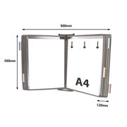 Tarifold Metal Wall Document Display System, A4, 10 Pockets