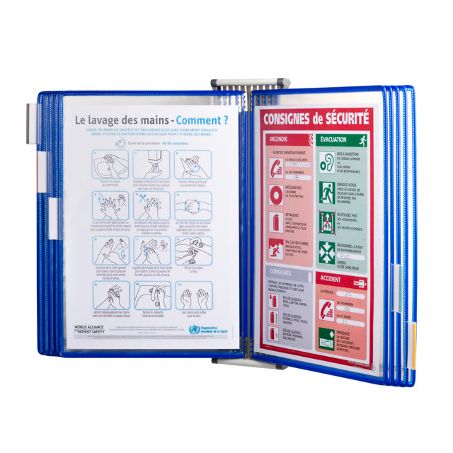 Tarifold Metal Wall Document Display System, A4, 10 Pockets