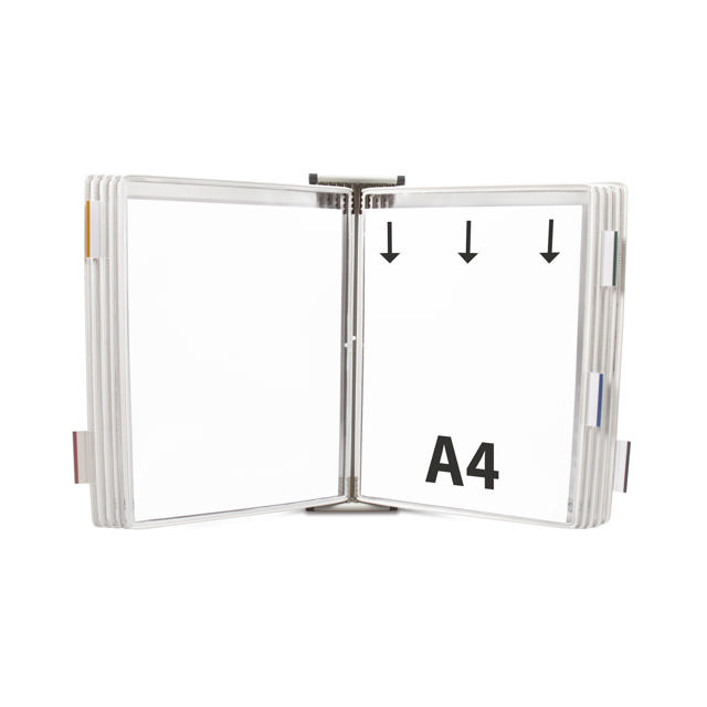 Tarifold Metal Wall Document Display System, A4, 10 Pockets
