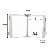 Tarifold Metal Wall Document Display System, A4, 10 Pockets