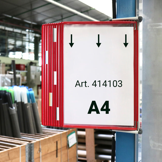 Tarifold Metal Wall Document Display System, A4, 10 Pockets