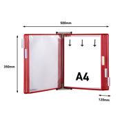 Tarifold Metal Wall Document Display System, A4, 10 Pockets