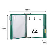 Tarifold Metal Wall Document Display System, A4, 10 Pockets