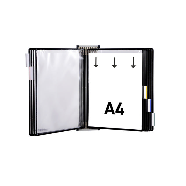 Tarifold Metal Wall Document Display System, A4, 10 Pockets