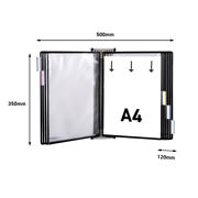 Tarifold Metal Wall Document Display System, A4, 10 Pockets