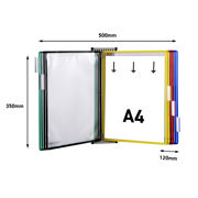 Tarifold Metal Wall Document Display System, A4, 10 Pockets