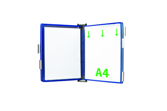 Tarifold Metal Wall Document Display System, A4, 5 Pockets